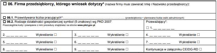 Założenie działalności gospodarczej przez Internet – 06. Firma przedsiębiorcy, którego wniosek dotyczy