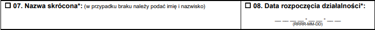 Założenie działalności gospodarczej przez Internet – 07. Nazwa skrócona